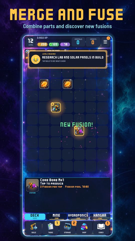 Work-in-progress screen: merge and fuse
